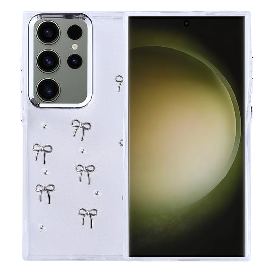 Galaxy S25 Ultra Kılıf Airbag Tasarımlı Simli Şeffaf Zore Kutup Kapak Fiyonk