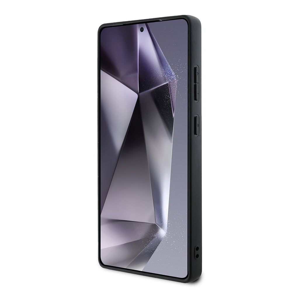 Galaxy S25 Ultra Kılıf DKNY Orjinal Lisanslı M-safe Şarj Özellikli 3D Yazılı Checkered Pattern Kapak Siyah