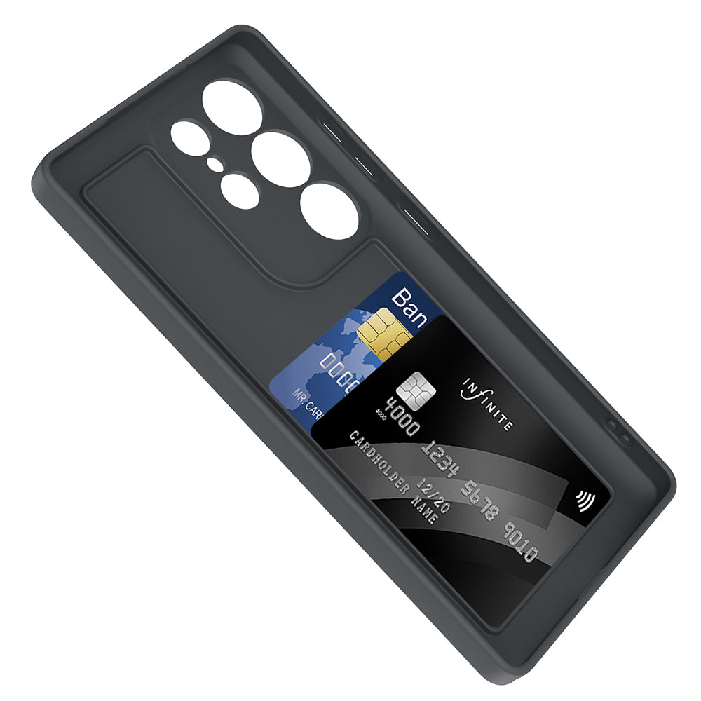 Galaxy S25 Ultra Case Camera Protection Card Holder Zore Vitra Cover Plum