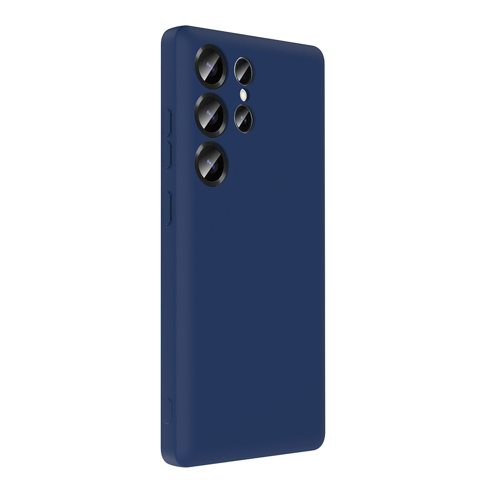 Galaxy S25 Ultra Case Camera Protection Card Holder Zore Vitra Cover Navy Blue