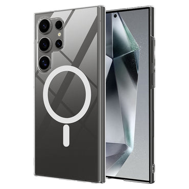 Galaxy S25 Ultra Case Camera Protection M-safe Hard PC Zore Porto Cover Transparent