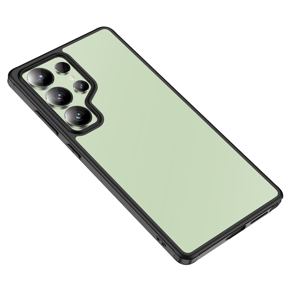 Galaxy S25 Ultra Case Camera Protection Transparent Back Surface Zore New Roll Cover Black