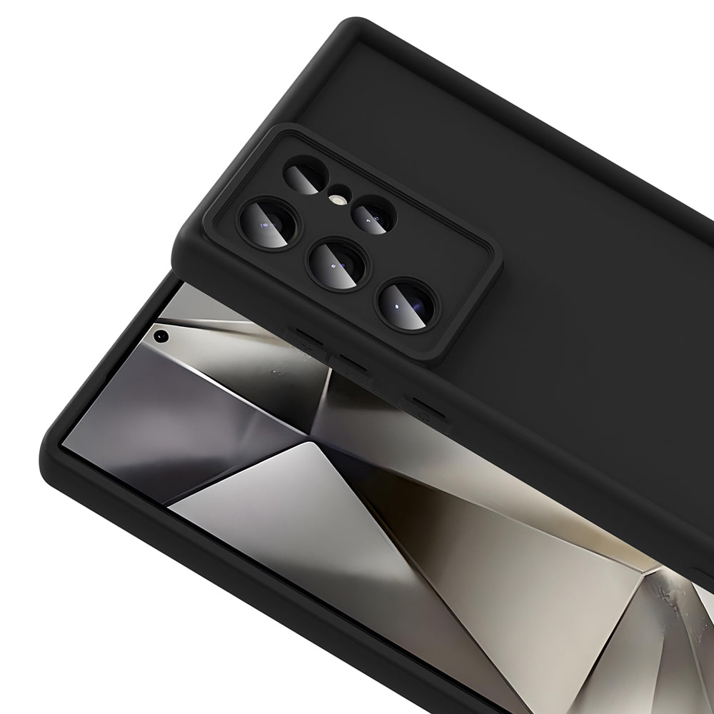 Galaxy S25 Ultra Camera Protection Case Zore Pineapple Cover Black
