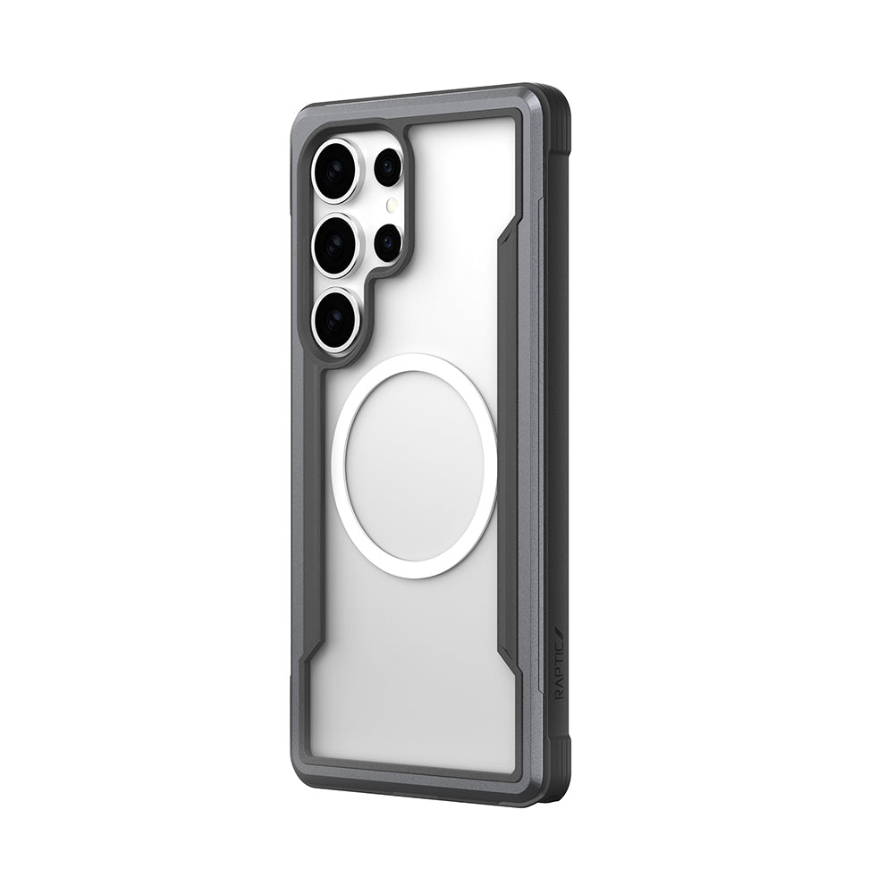 Galaxy S25 Ultra Kılıf M-safe Şarj Özellikli Airbagli Raptic Shield Serisi Şeffaf Arka Yüzey Kapak Colorful