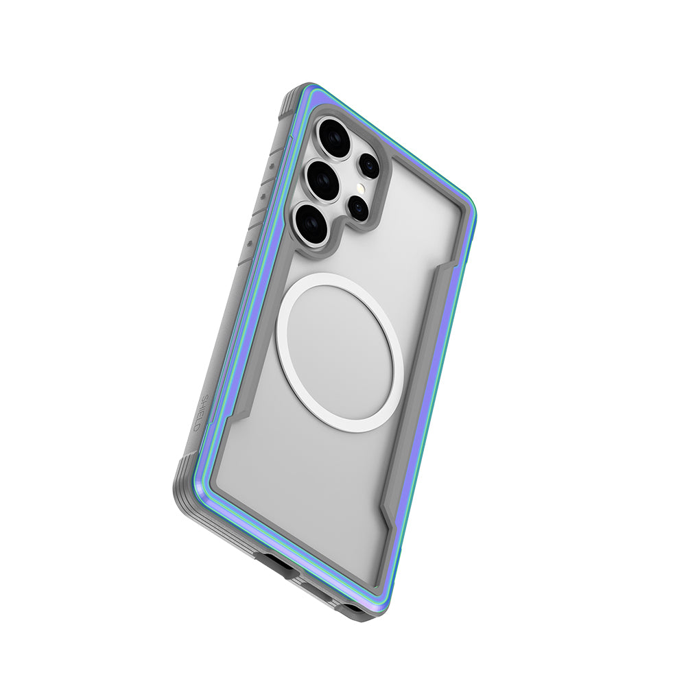 Galaxy S25 Ultra Kılıf M-safe Şarj Özellikli Airbagli Raptic Shield Serisi Şeffaf Arka Yüzey Kapak Colorful