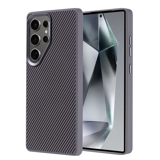 Galaxy S25 Ultra Case M-safe Charging Feature Carbon Fiber Look Zore Troy Cover Gray