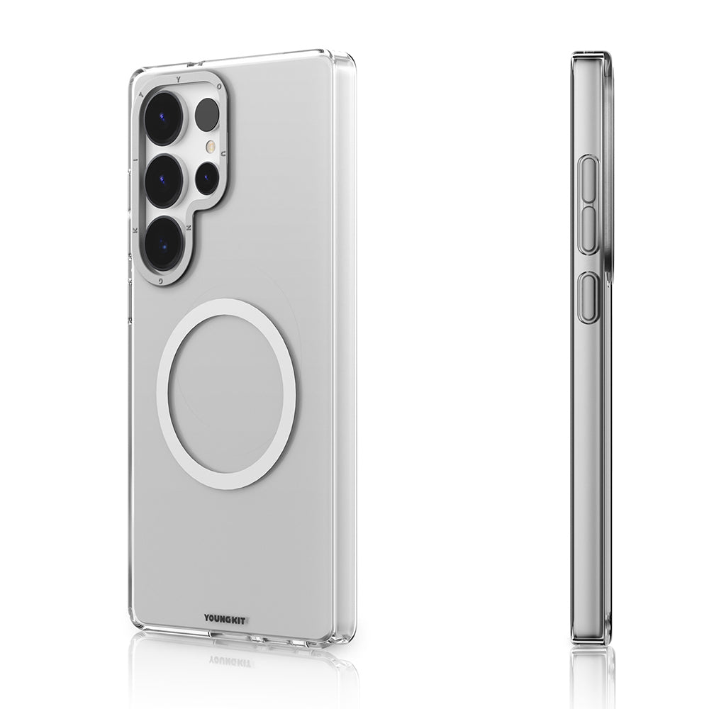 Galaxy S25 Ultra Case Transparent with M-safe Charging Function Youngkit Crystal Shield Series Cover Transparent