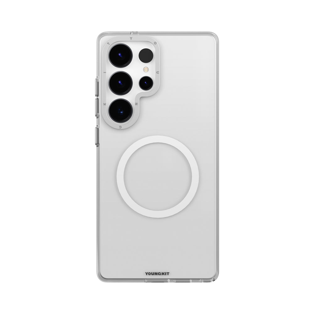 Galaxy S25 Ultra Kılıf M-safe Şarj Özellikli Şeffaf Youngkit Crystal Shield Serisi Kapak