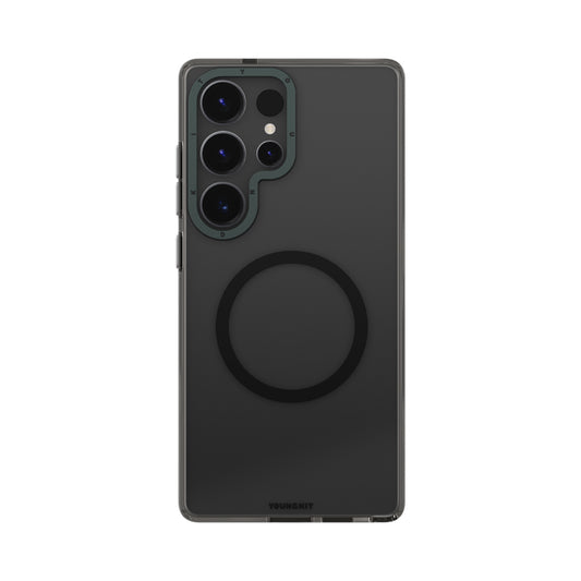 Galaxy S25 Ultra Kılıf M-safe Şarj Özellikli Şeffaf Youngkit Crystal Shield Serisi Kapak Siyah