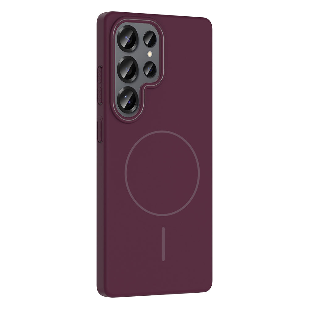 Galaxy S25 Ultra Case Zore Ruby Hard Cover Desert Titanium with M-safe Charging