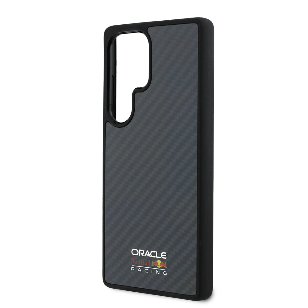 Galaxy S25 Ultra Case Redbull Original Licensed M-safe Charging Feature Carbon Fiber Design Shining Logo Cover Black