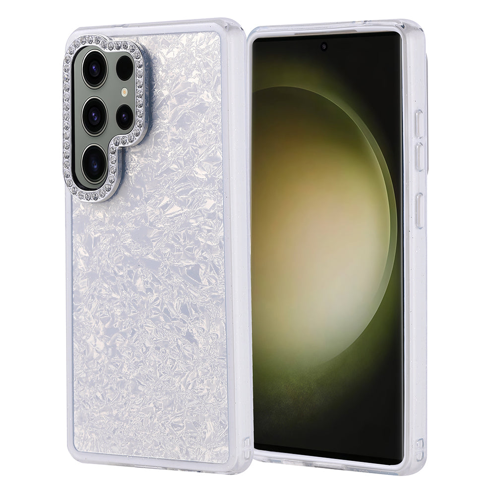 Galaxy S25 Ultra Case Stone Design Zore Door Cover Silver