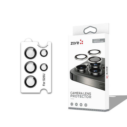 Galaxy S25 Ultra Zore CL-12 Premium Sapphire Anti-Fingerprint Anti-Reflective Camera Lens Protector Black
