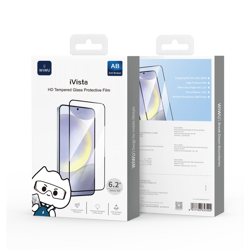 Galaxy S25 Wiwu iVista Super Hardness Screen Protector Black