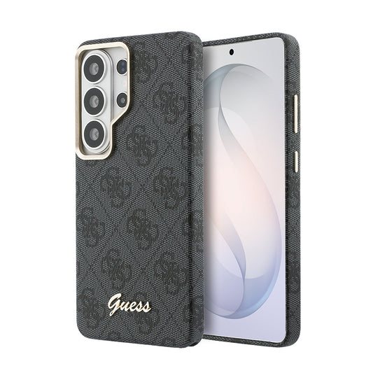 Galaxy S26 Ultra Kılıf Guess Orjinal Lisanslı M-safe Şarj Özellikli Script Yazı Logolu 4G Desenli Kapak