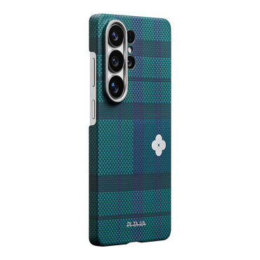 Galaxy S26 Ultra Kılıf M-safe Şarj Özellikli Aramid Fiber Pitaka Flora in Grid Serisi Kapak