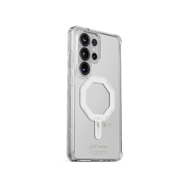 Galaxy S26 Ultra Kılıf M-safe Şarj Özellikli Şeffaf Airbag Tasarımlı Skinarma Saido Mag-Charge Nightglow Kapak