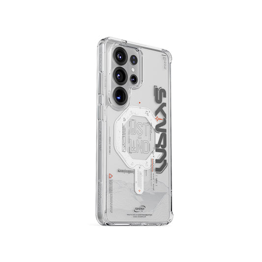 Galaxy S26 Ultra Kılıf M-safe Şarj Özellikli Yazı Desenli Airbag Tasarımlı Skinarma Sonix Kapak