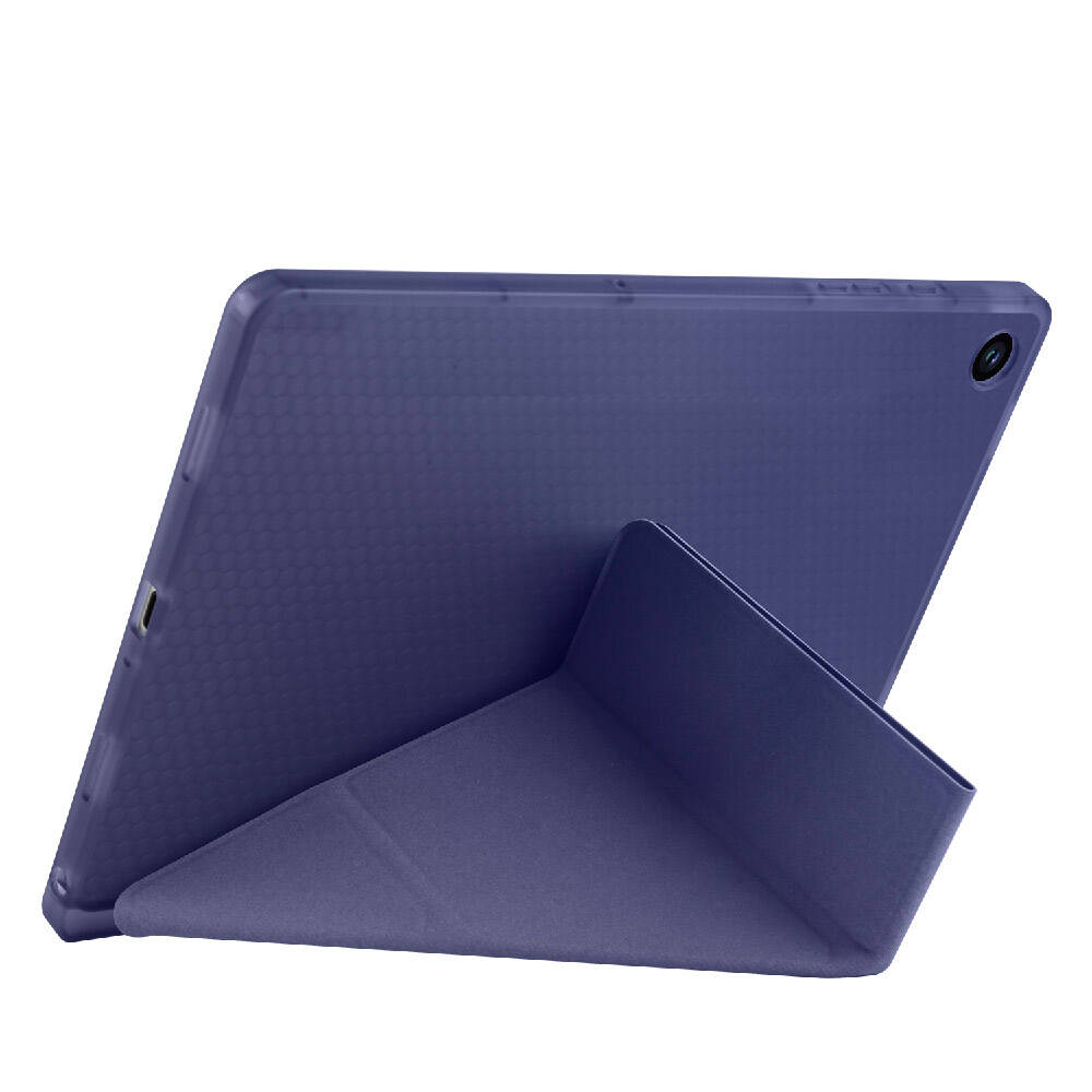 Galaxy Tab A9 Plus Case Zore Tri Folding Stand Case with Pen Compartment Lilac