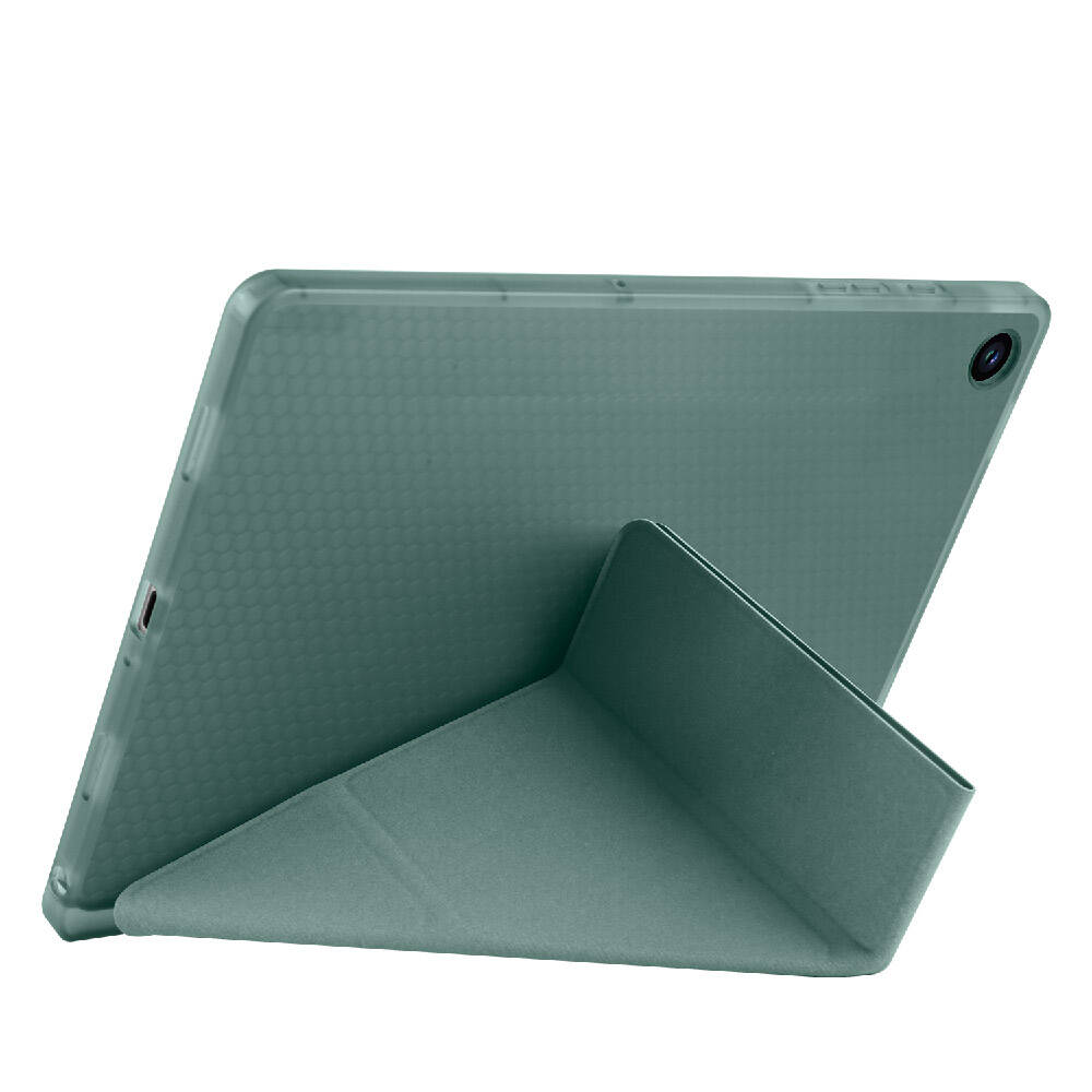 Galaxy Tab A9 Plus Case Zore Tri Folding Stand Case with Pen Compartment Lilac