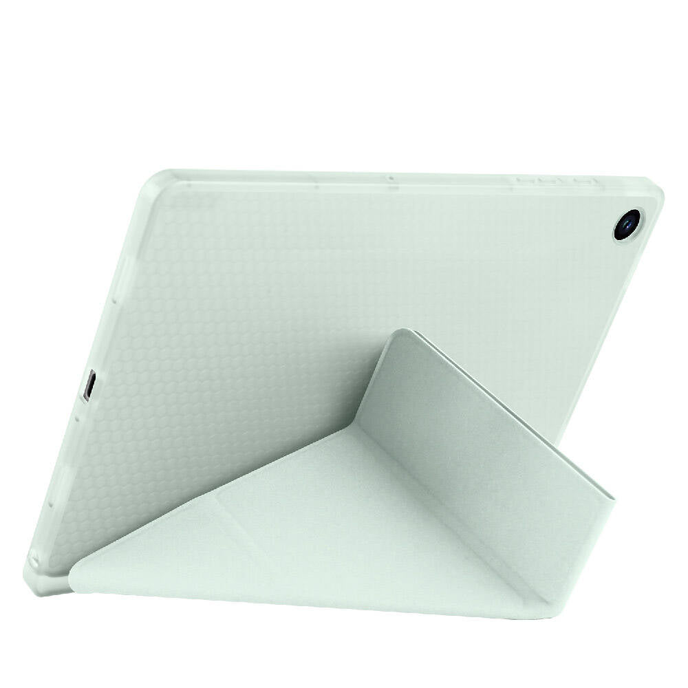 Galaxy Tab A9 Plus Case Zore Tri Folding Stand Case with Pen Compartment Lilac