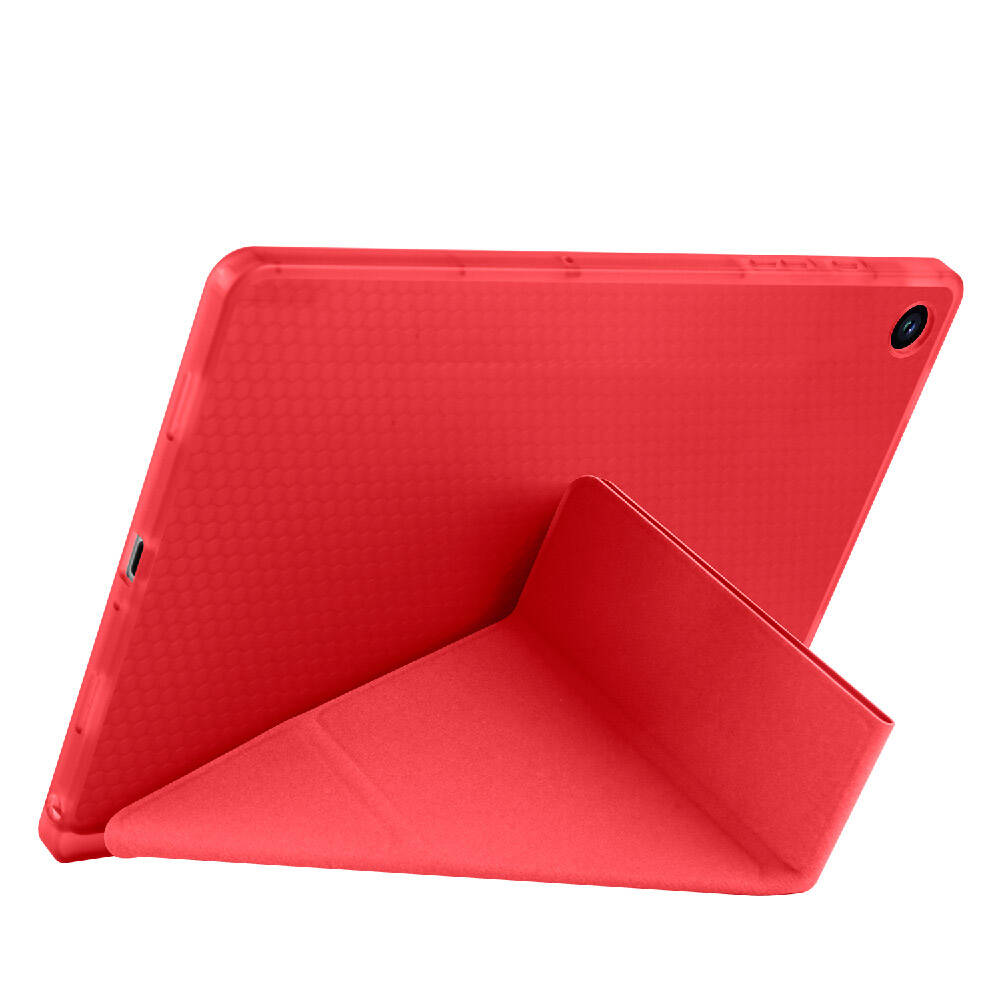 Galaxy Tab A9 Plus Case Zore Tri Folding Stand Case with Pen Compartment Lilac