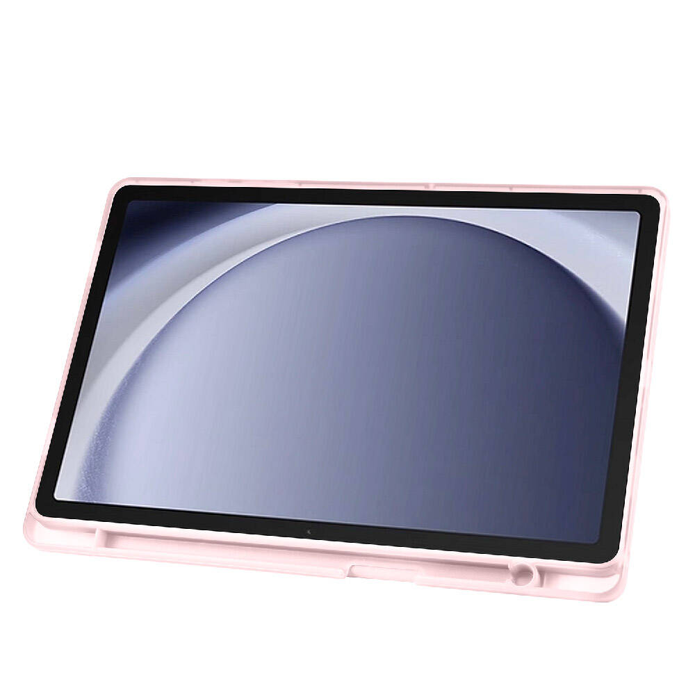 Galaxy Tab A9 Plus Case Zore Tri Folding Stand Case with Pen Compartment Lilac