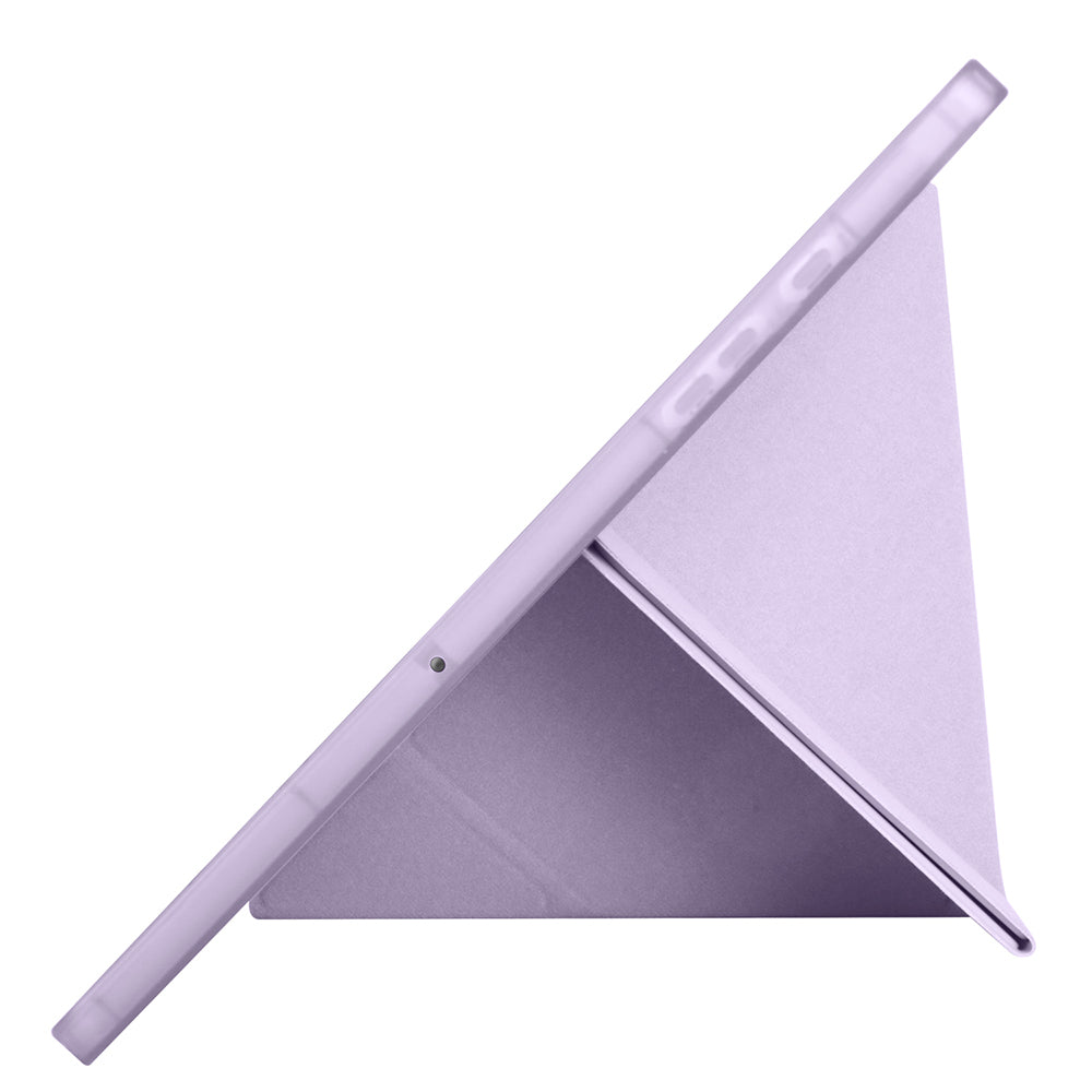 Galaxy Tab A9 Plus Case Zore Tri Folding Stand Case with Pen Compartment Lilac