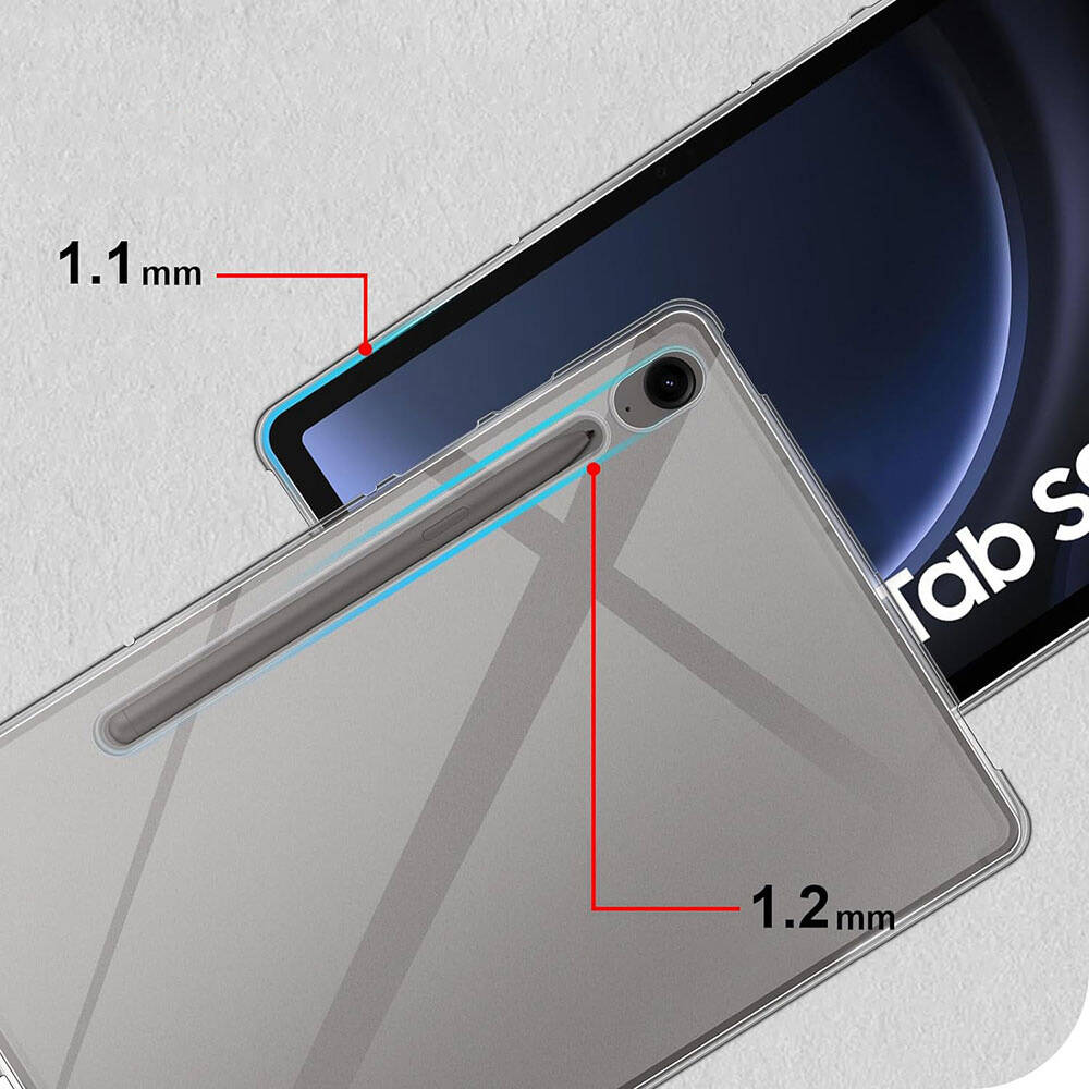 Galaxy Tab S10 FE Case Zore Tablet Super Silicone Cover Colorless