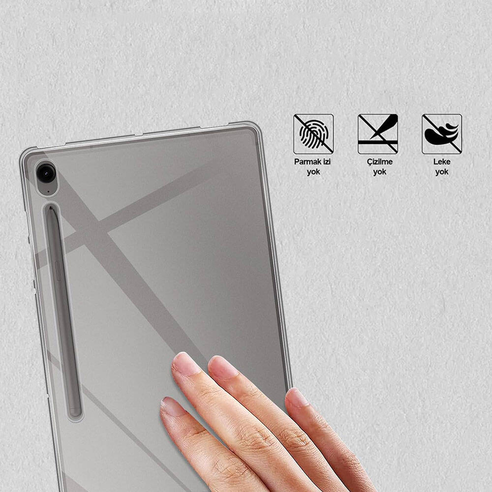 Galaxy Tab S10 FE Case Zore Tablet Super Silicone Cover Colorless