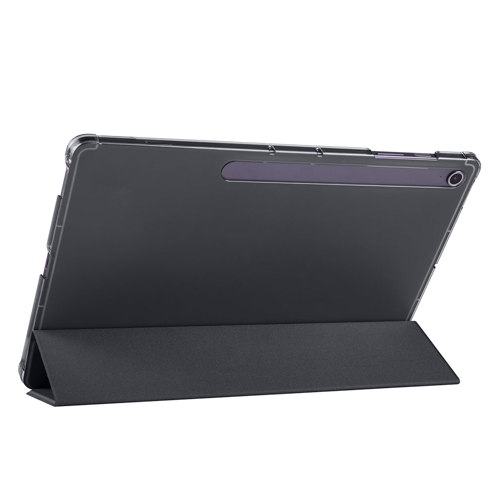 Galaxy Tab S10 FE Plus Zore Smart Cover with Pen Compartment and Stand 1-in-1 Case Black