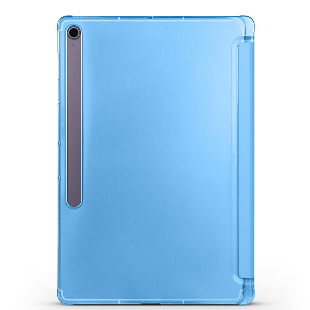 Galaxy Tab S10 FE Plus Zore Smart Cover with Pen Compartment and Stand 1-in-1 Case Blue