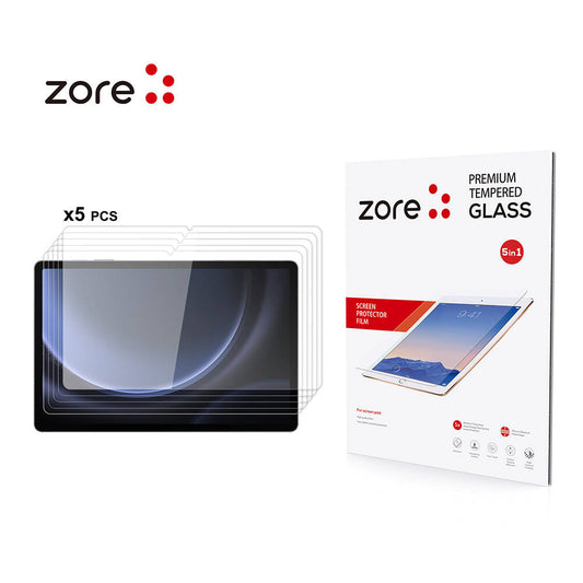Galaxy Tab S10 FE Zore 5in1 Tablet Tempered Glass Screen Protector Colorless