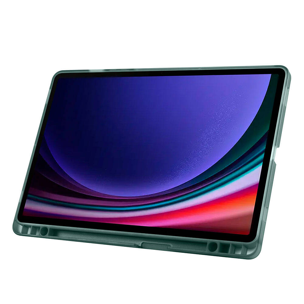 Galaxy Tab S10 Lite Case Zore Tri Folding Stand Case with Pen Compartment Lilac