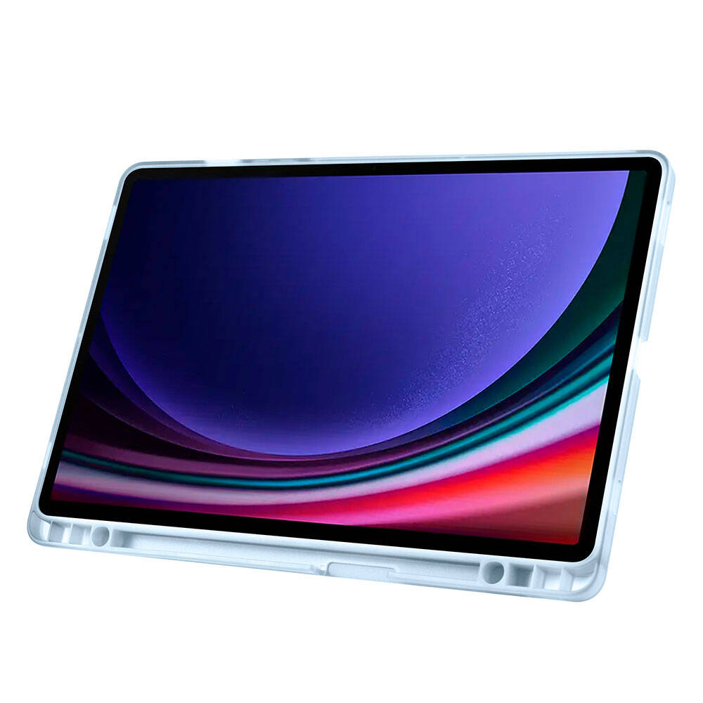 Galaxy Tab S10 Lite Case Zore Tri Folding Stand Case with Pen Compartment Lilac