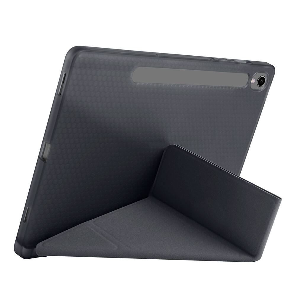 Galaxy Tab S10 Lite Case Zore Tri Folding Stand Case with Pen Compartment Lilac