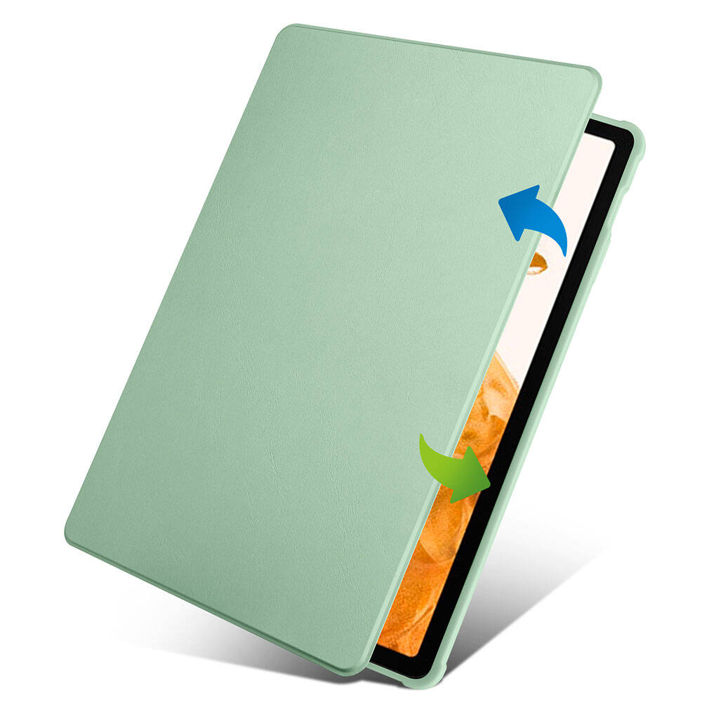 Galaxy Tab S10 Plus Case Zore Thermal Pen Compartment Rotating Stand Case Blue
