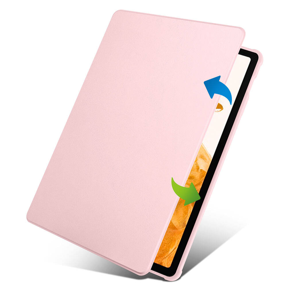 Galaxy Tab S10 Plus Case Zore Thermal Pen Compartment Rotating Stand Case Black