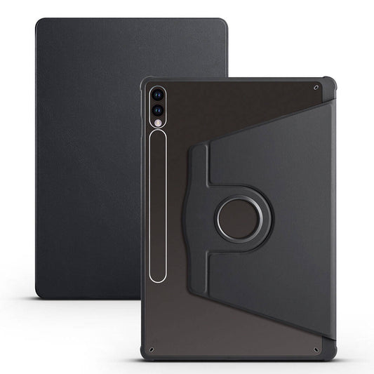 Galaxy Tab S10 Plus Case Zore Thermal Pen Compartment Rotating Stand Case Black