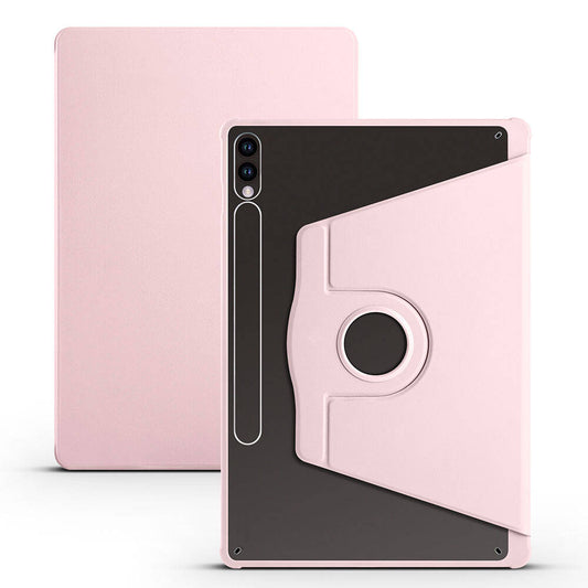 Galaxy Tab S10 Plus Case Zore Thermal Pen Compartment Rotating Stand Case Pink