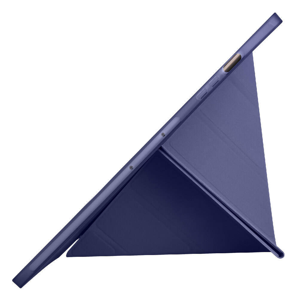 Galaxy Tab S10 Plus Case Zore Tri Folding Stand Case with Pen Compartment Blue