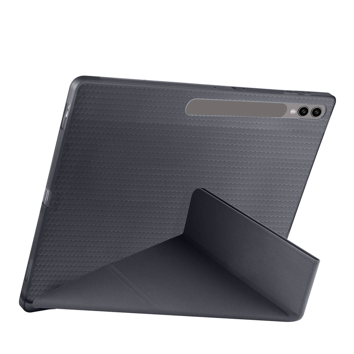 Galaxy Tab S10 Ultra Case Zore Tri Folding Stand Case with Pen Compartment Blue