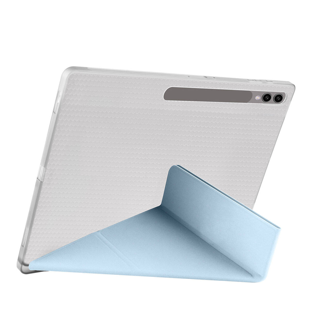 Galaxy Tab S10 Ultra Case Zore Tri Folding Stand Case with Pen Compartment Rose Gold