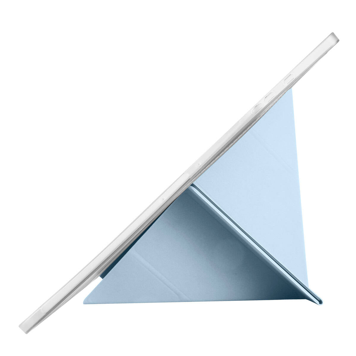 Galaxy Tab S10 Ultra Case Zore Tri Folding Stand Case with Pen Compartment Blue