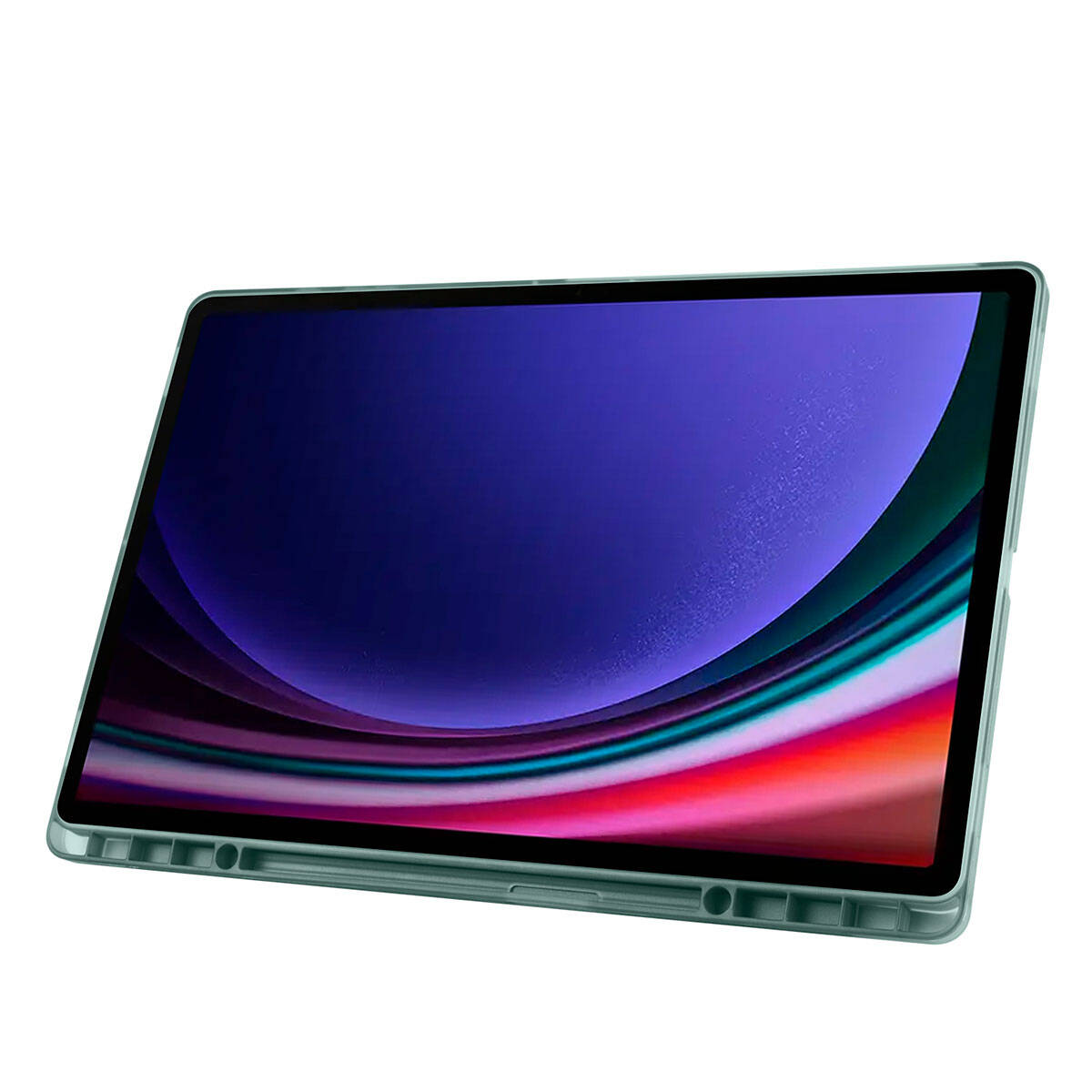 Galaxy Tab S10 Ultra Case Zore Tri Folding Stand Case with Pen Compartment Purple