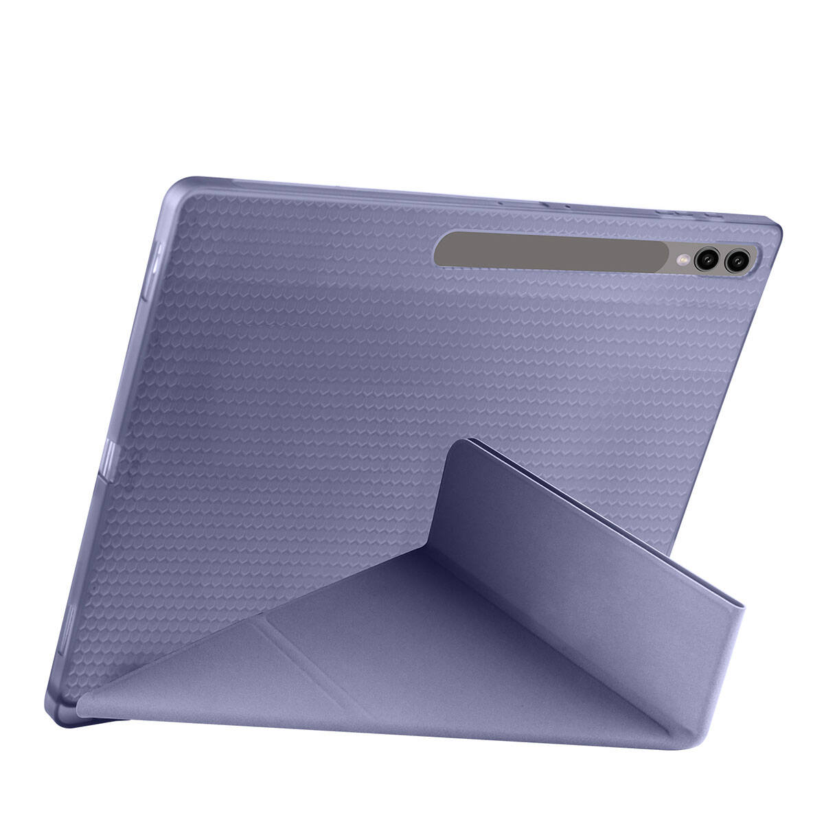 Galaxy Tab S10 Ultra Case Zore Tri Folding Stand Case with Pen Compartment Navy Blue