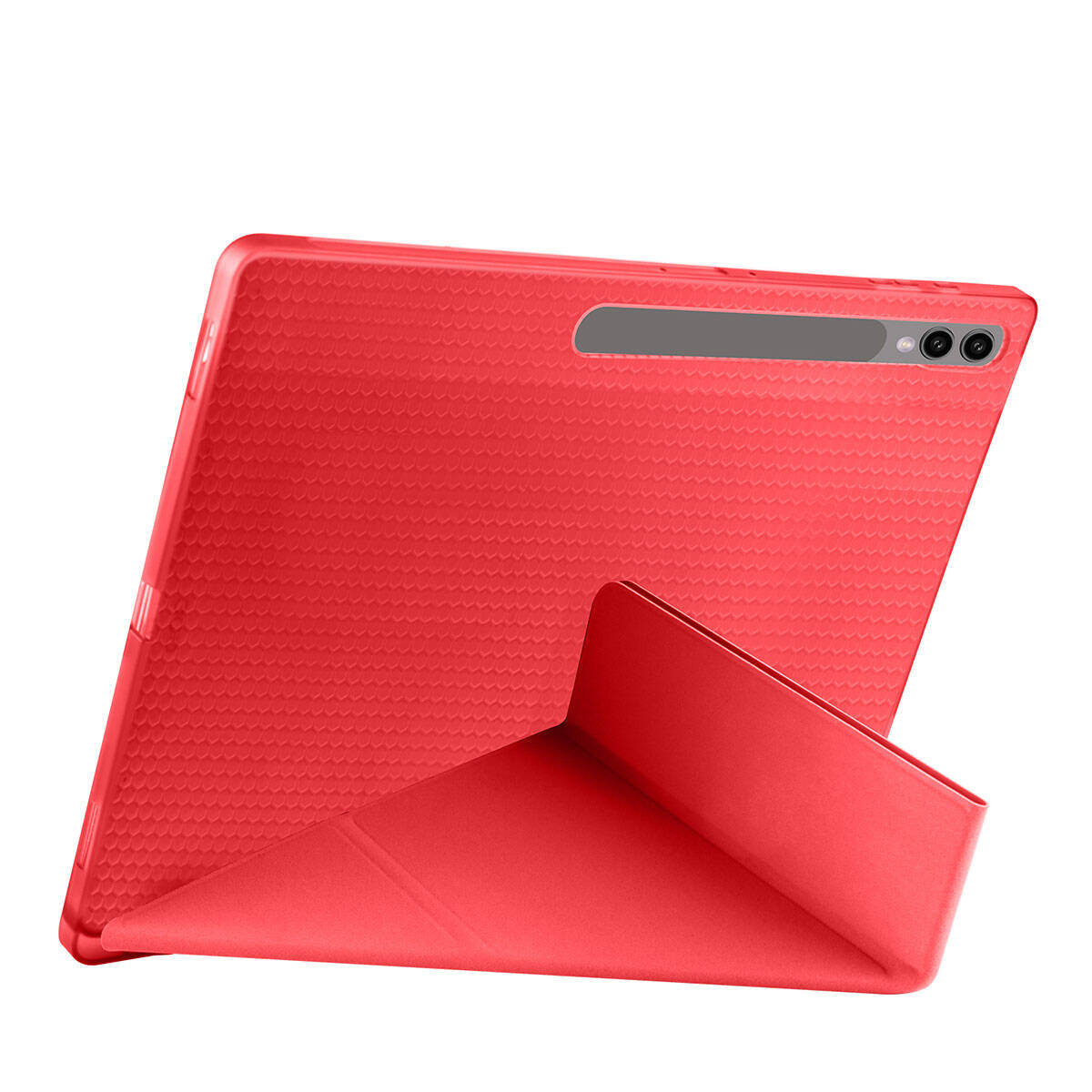 Galaxy Tab S10 Ultra Case Zore Tri Folding Stand Case with Pen Compartment Purple