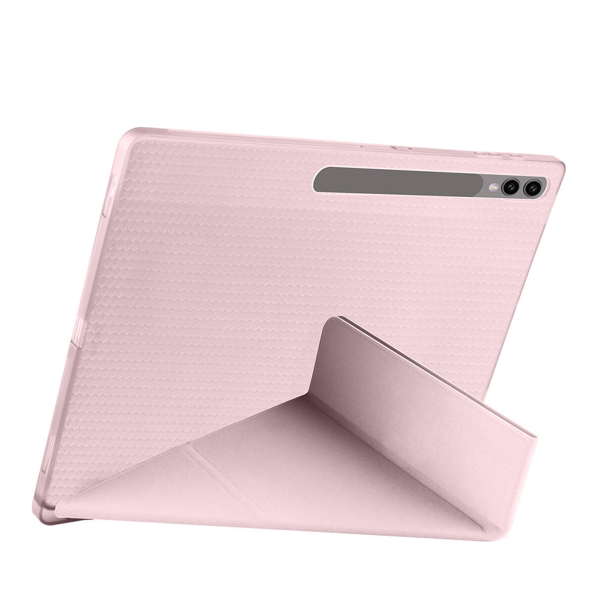 Galaxy Tab S10 Ultra Case Zore Tri Folding Stand Case with Pen Compartment Navy Blue