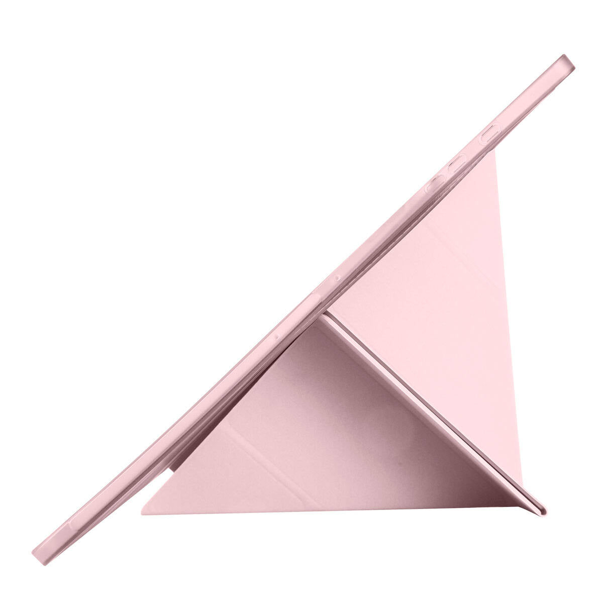 Galaxy Tab S10 Ultra Case Zore Tri Folding Stand Case with Pen Compartment Rose Gold
