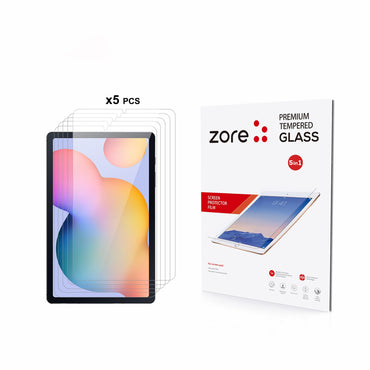 Galaxy Tab S6 Lite P610 Zore 5in1 Tablet Tempered Glass Screen Protector Transparent